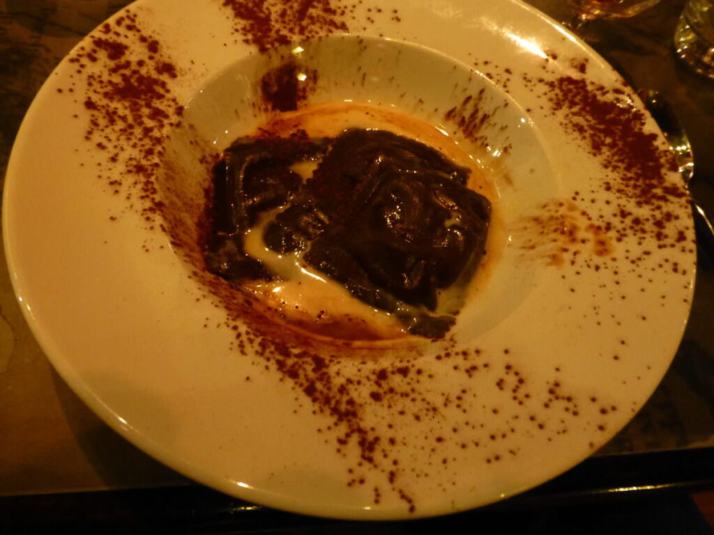 chocolate ravioli, La Route des Pates, Lyon, France